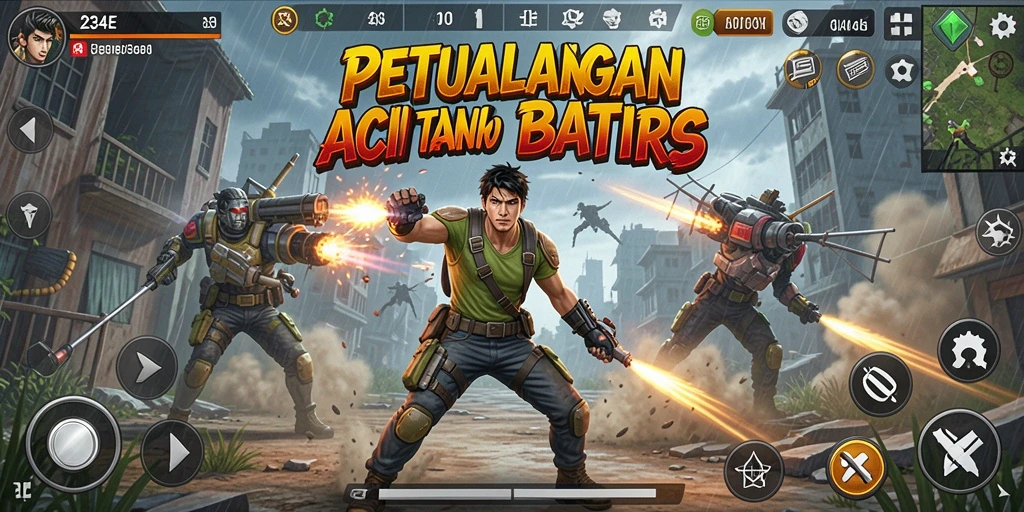 Tampilan permainan aksi yang mendebarkan dari 234E.