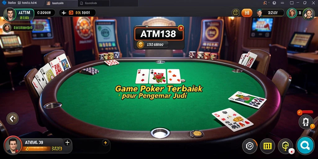 Tampilan gameplay Poker yang menarik dan interaktif.