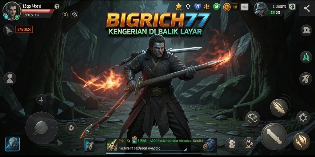 Screenshot gameplay yang menunjukkan suasana horor yang mencekam.
