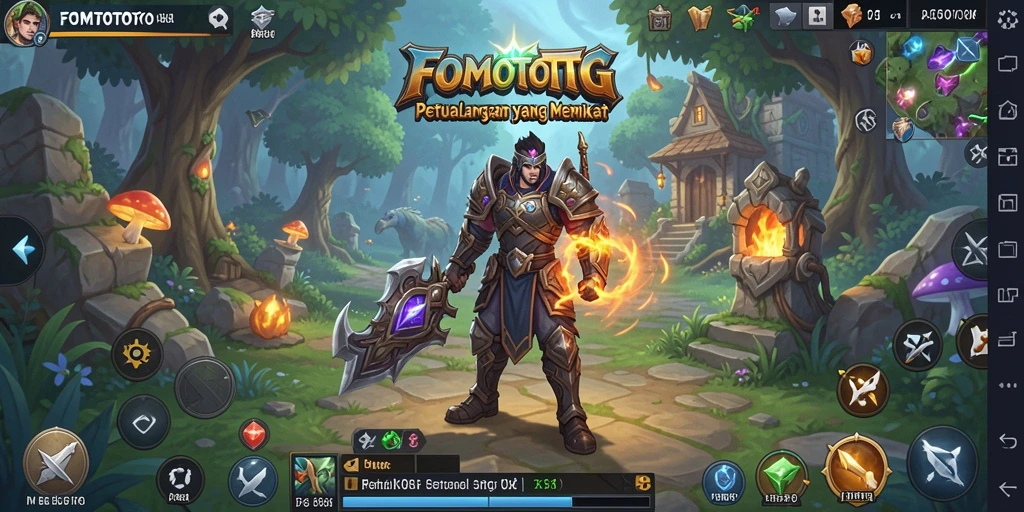 Tampilan gameplay menegangkan dalam dunia fantastis FOMOTOTO.