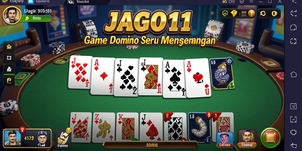 Screenshot JAGO11 menampilkan aksi seru permainan Domino.