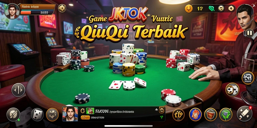Tampilan gameplay seru dalam JKTOK, penuh strategi QiuQiu.
