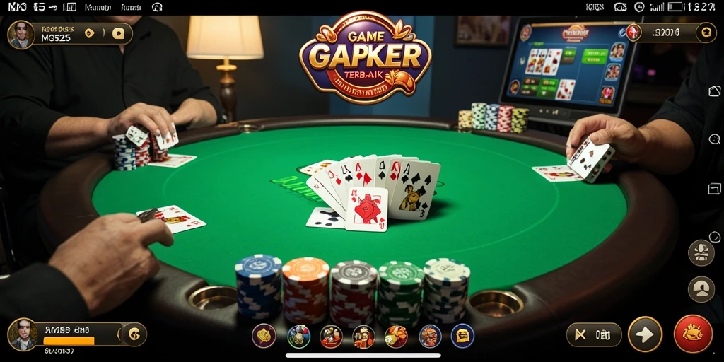 Tampilan gameplay Poker di MG525 yang menakjubkan dan mengasyikkan.