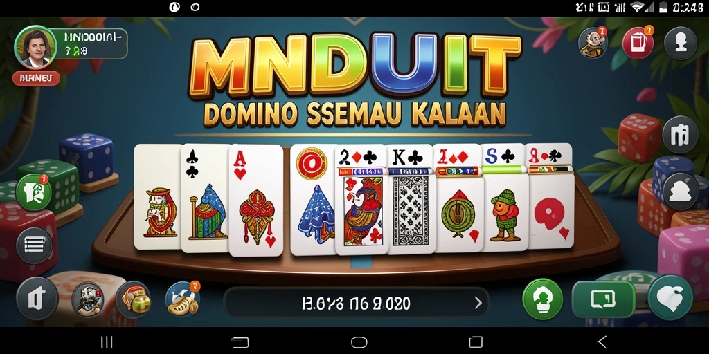 Screenshot gameplay MNDUIT yang menunjukkan aksi domino yang seru.