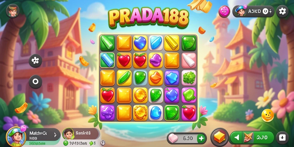 Tampilan gameplay PRADA188 yang menarik dengan kombinasi warna ceria.