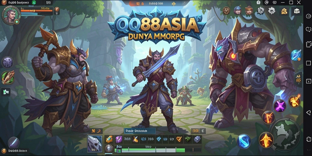 Tampilan gameplay seru dengan pertempuran epik di QQ88ASIA.