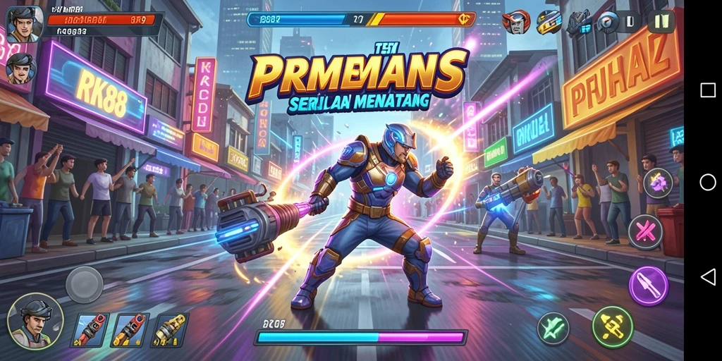 Tampilan gameplay seru RK88 dengan grafis warna-warni.