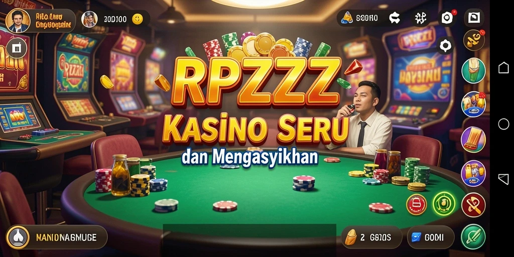 Screenshot gameplay RPZZZ menunjukkan keseruan permainan kasino yang menegangkan.
