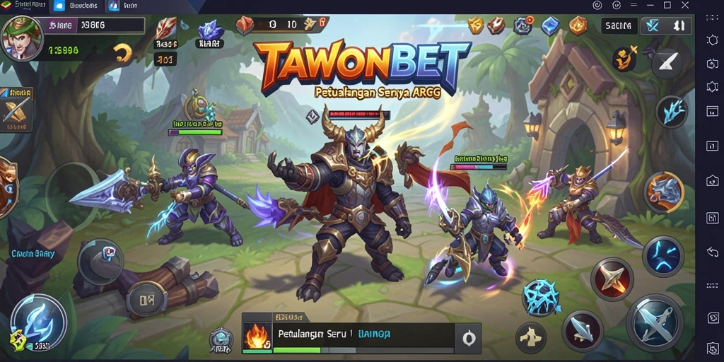 Screenshot gameplay TAWONBET yang menunjukkan aksi seru dalam pertarungan.