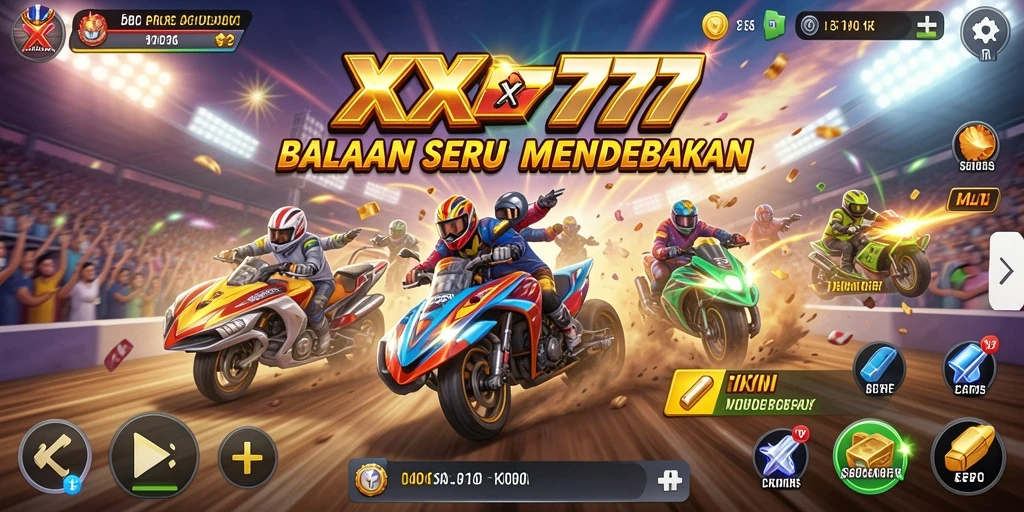 Screenshot balapan seru dan mendebarkan di XXX777.